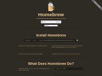 Homebrew -- The Missing Package Manager for macOS (or Linux)