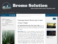 Package Mount Bromo Ijen Crater Tour 3 Days 2 Nights | Bromo Solution