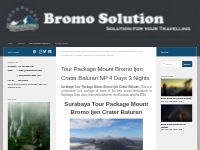 Tour Package Mount Bromo Ijen Crater Baluran | Bromo Solution