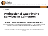 Gas Fitter Edmonton, Gas Line Installation, Leak Repair and Services