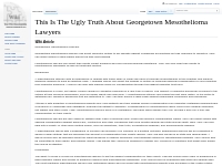This Is The Ugly Truth About Georgetown Mesothelioma Lawyers