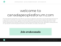 - Welcome to Canada Peoples Forum