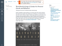  Best Worship Songs: A Catalyst for Personal Growth and Reflection : H