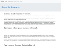 Auto Insurance Quotes In Cicero IL