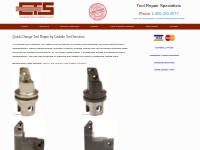 Quick-Change Tools - Carbide Tool Services, Inc.