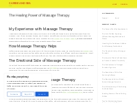 The Healing Power of Massage Therapy | Caribe and Sea