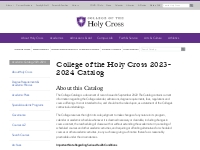 College of the Holy Cross 2023-2024 Catalog   Holy Cross