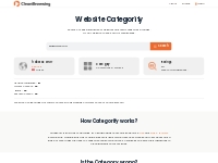 Website Categorify - Lookup the category of a domain name and if it ha