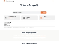 Website Categorify - Lookup the category of a domain name and if it ha