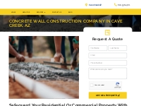 Concrete Wall Construction in Cave Creek - Contact Us Today