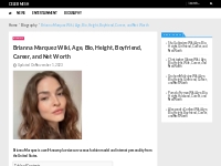 Brianna Marquez Wiki, Age, Bio, Height, Boyfriend, Career, Salary