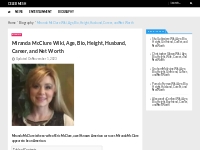 Miranda McClure Wiki, Age, Bio, Height, Husband, Career, Salary