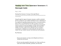 Making sure Your Insurance Insurance: A thorough Guide   cellarseeder7