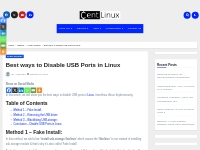 Best ways to Disable USB Ports in Linux | CentLinux