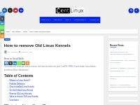 How to remove Old Linux Kernels | CentLinux