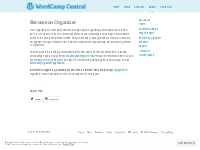 Become an Organizer   WordCamp Central
