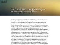 20 Trailblazers Leading The Way In Marketing Content Pl...