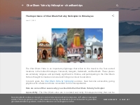 The Importance of Char Dham Yatra by Helicopter in Himalayas
