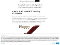 Cherry Murder Mystery 2: Unlocking the Code