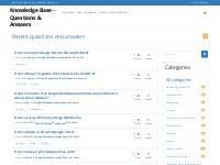Knowledge Base - Questions   Answers