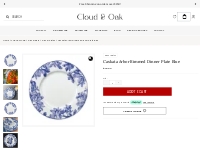 Caskata Arbor Rimmed Dinner Plate Blue - Cloud   Oak