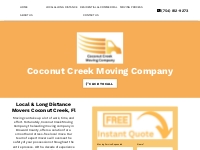 Local   Long Distance Movers | Coconut Creek Moving Company