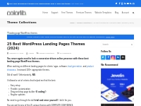25 Best WordPress Landing Pages Themes (2024) - Colorlib
