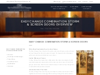CDC |  Easy Exchange Combination Storm & Screen Doors Overview