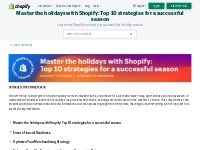  	Master the holidays with Shopify: Top 10 strategies for a successful
