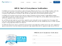 HIPAA Seal of Compliance Verification: HIPAA Compliance Logo