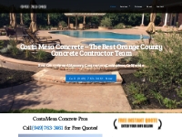 Costa Mesa Concrete Contractor, Driveways, Patios, Pool Decks