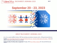 Bucharest, Romania 2023   LibreOffice Conference 2023