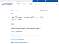 How To Spot, Avoid, and Report Fake Check Scams | Consumer Advice