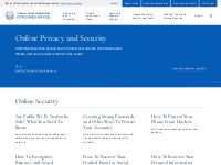 Online Privacy and Security | Consumer Advice