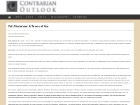 Full Disclaimer   Terms of Use   Contrarian Outlook