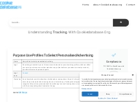 Purpose: Use profiles to select personalised advertising - Cookiedatab