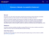 Discovery Website Accessibility Statement | Warner Bros. Discovery