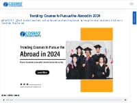 Trending Courses to Pursue the Abroad in 2024