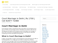 What are the Requirements for Court Marriage in Delhi?