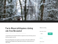 Facts About philippines dating site free Revealed - Blog