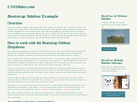 Bootstrap Sidebar Example