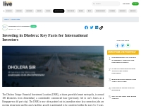 Investing in Dholera: Key Facts for International Investors
