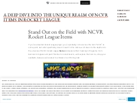 A Deep Dive into the Unique Realm of NCVR Items in Rocket League