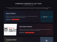 Dark Web Links – Darknet Markets