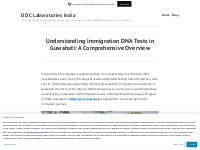 Understanding Immigration DNA Tests in Guwahati: A Comprehensive Overv