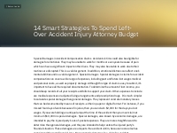 14 Smart Strategies To Spend Left-Over Accident Injury ...