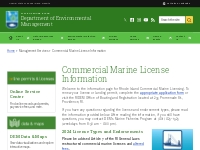 Commercial Marine License Information | Rhode Island Department of Env