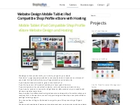 Website Design Mobile Tablet iPad Compatible Shop Profile eStore with 