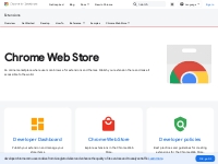 Chrome Web Store  |  Extensions  |  Chrome for Developers
