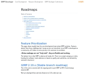 GIMP Developer - Roadmaps